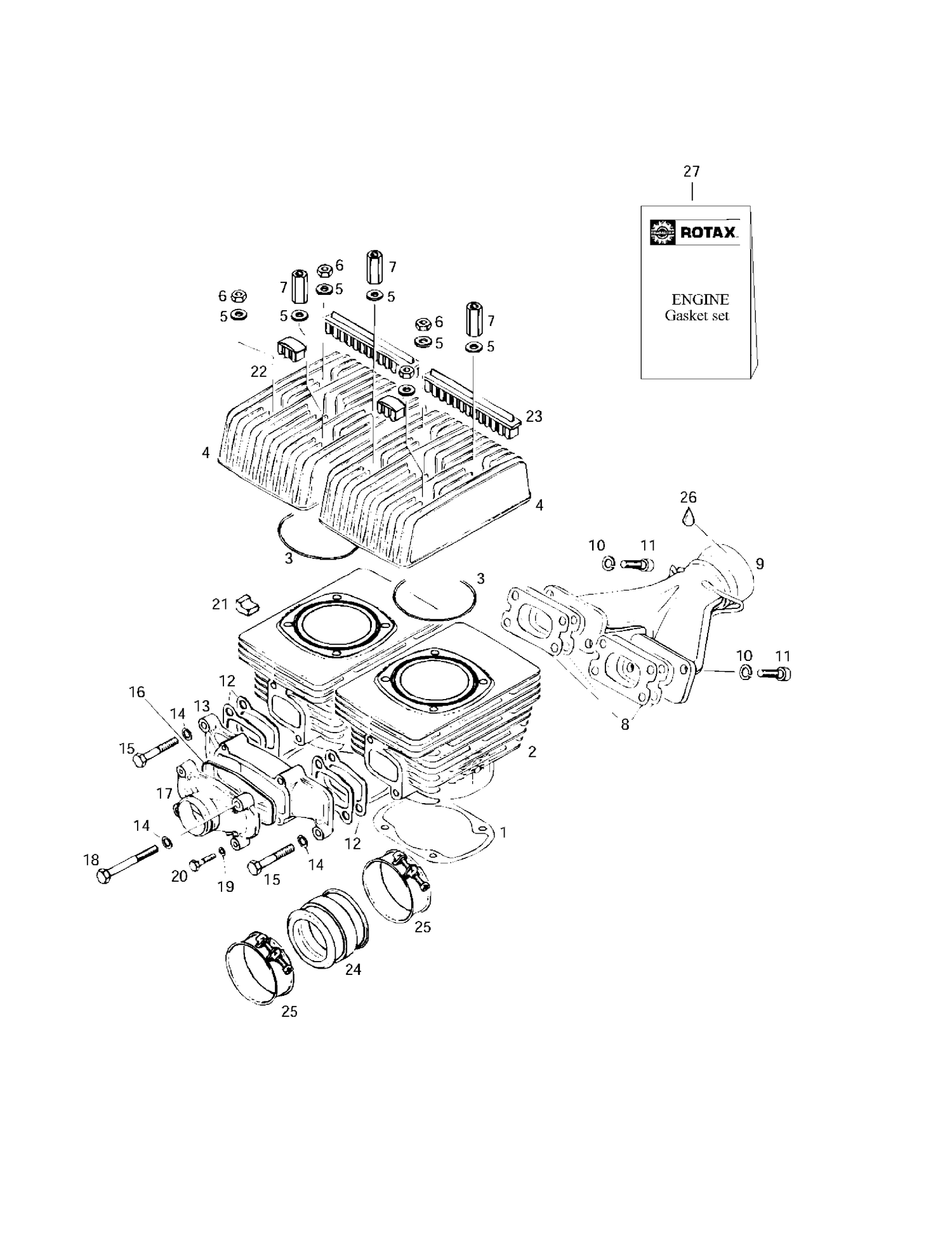 01- Cylinder, Exhaust Manifold