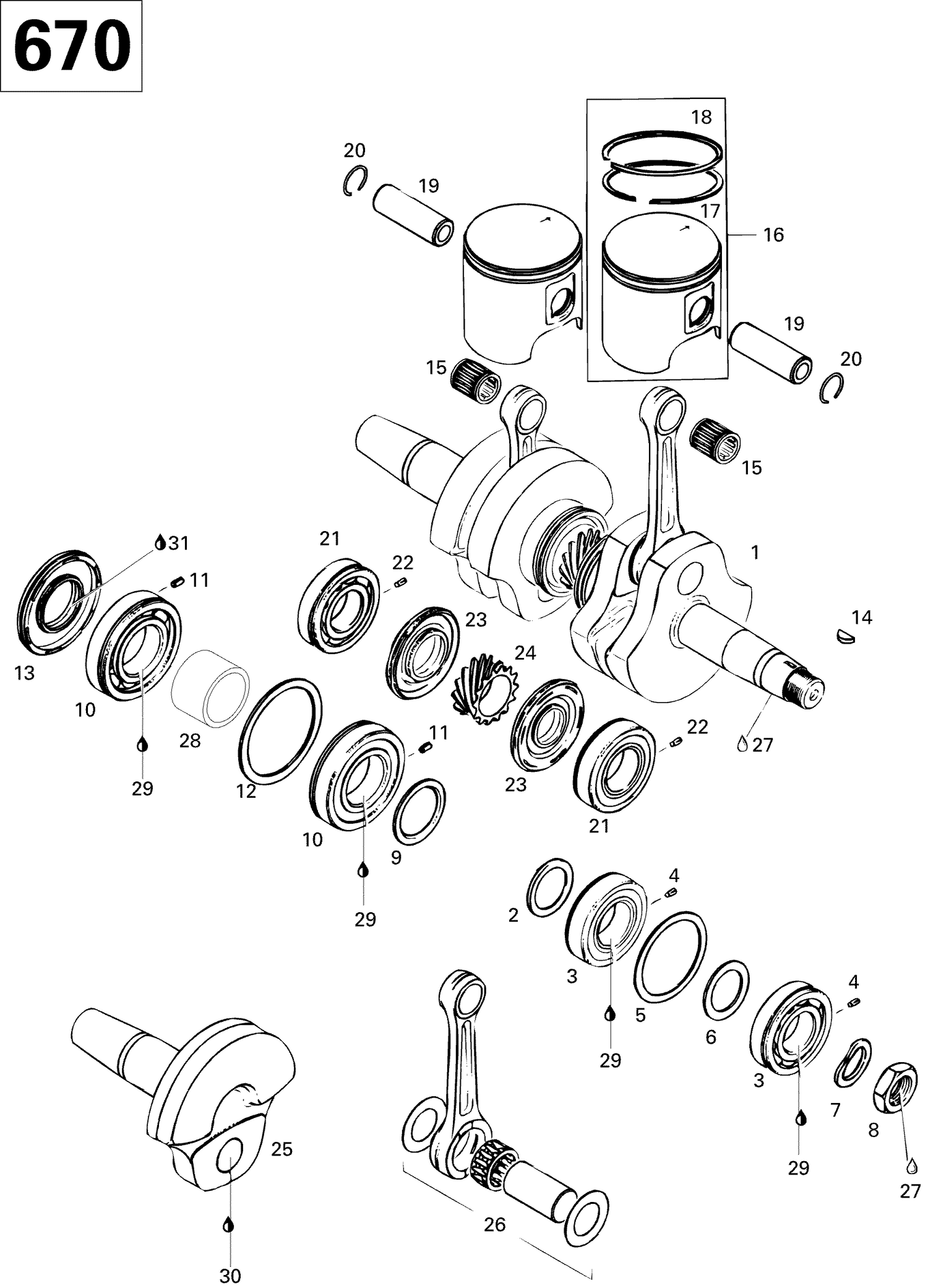 01- Crankshaft And Pistons 670