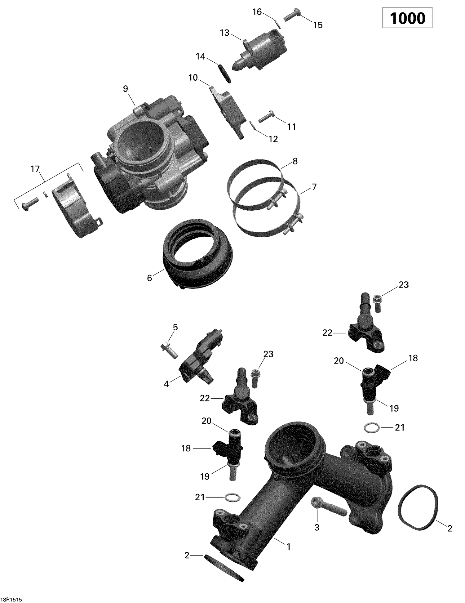 02- Air Intake Manifold And Throttle Body _18R1515