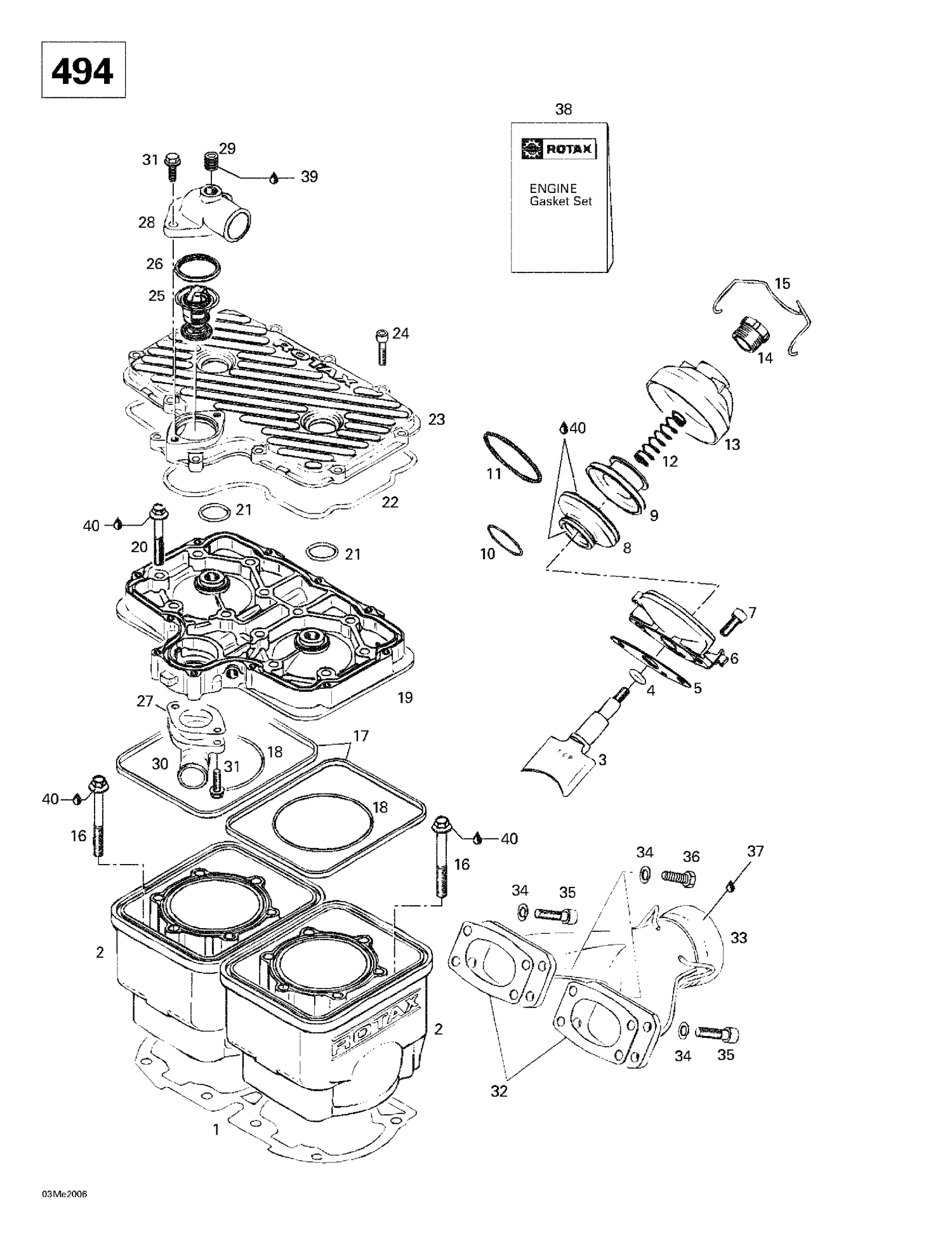 01- Cylinder, Exhaust Manifold