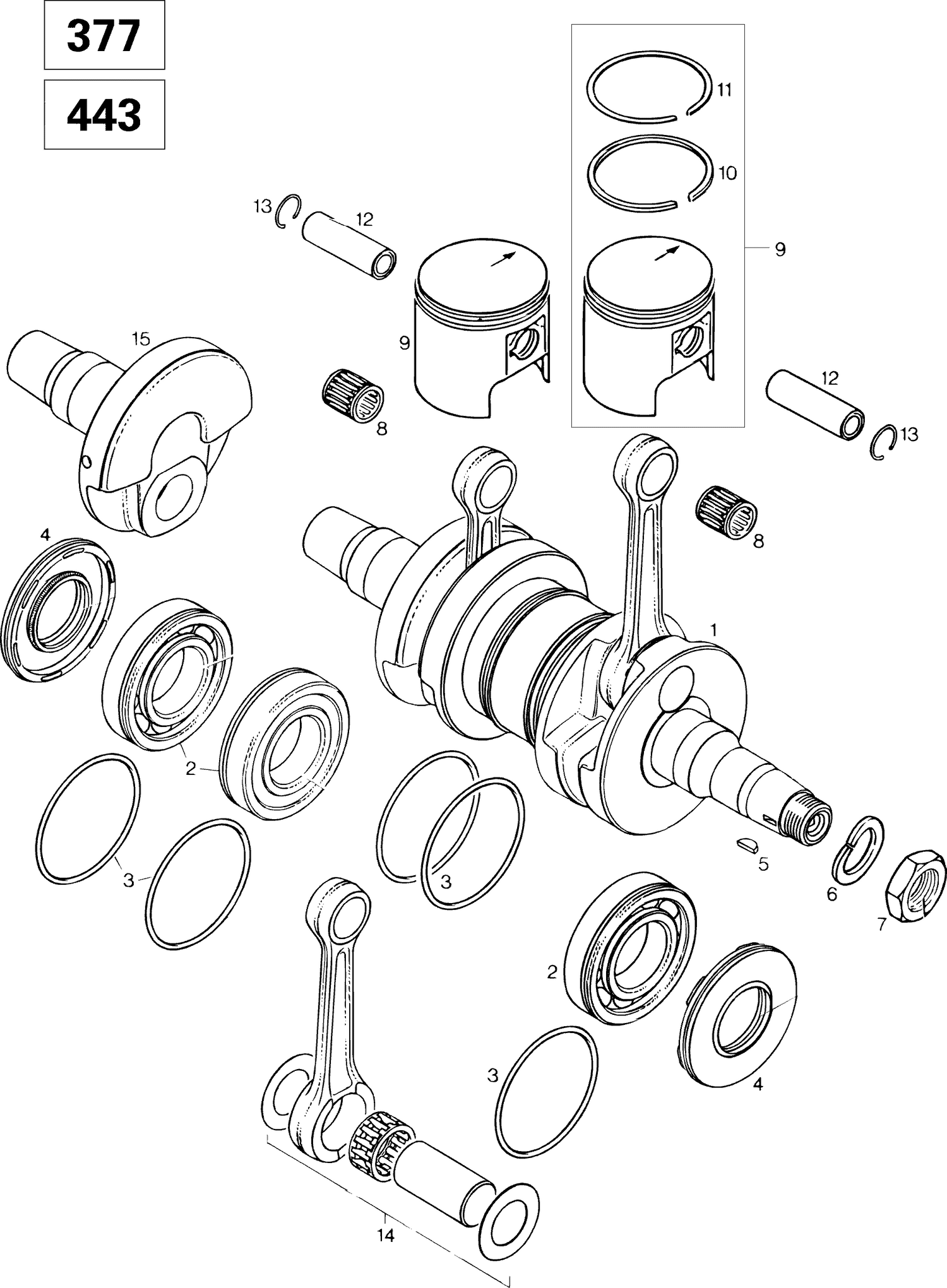 01- Crankshaft And Pistons 443