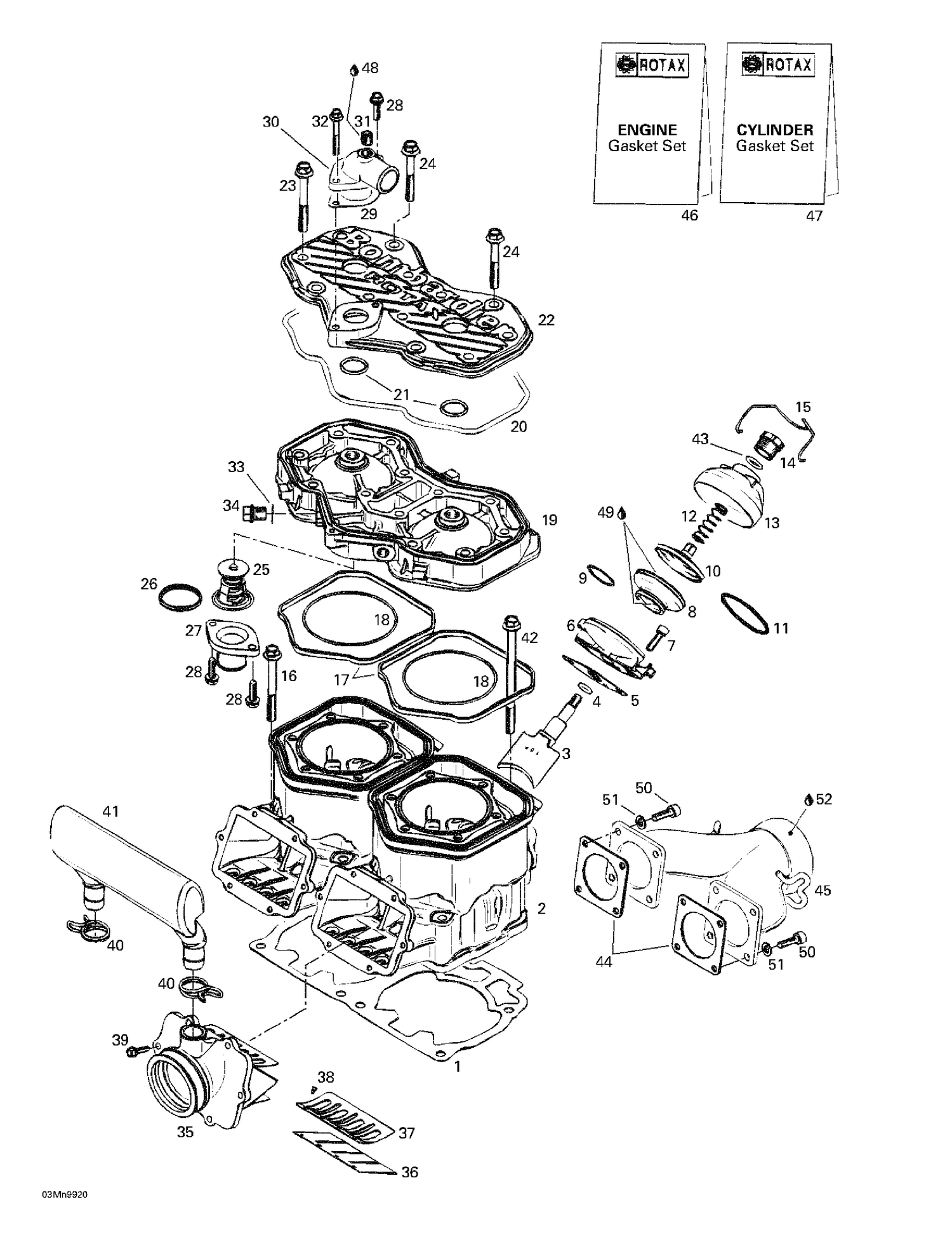 01- Cylinder, Exhaust Manifold