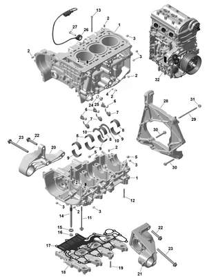 01- Rotax - Crankcase Schematic