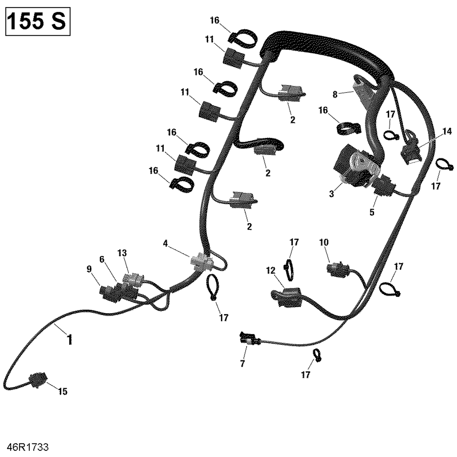 10- Engine Harness - 155 Model With Suspension