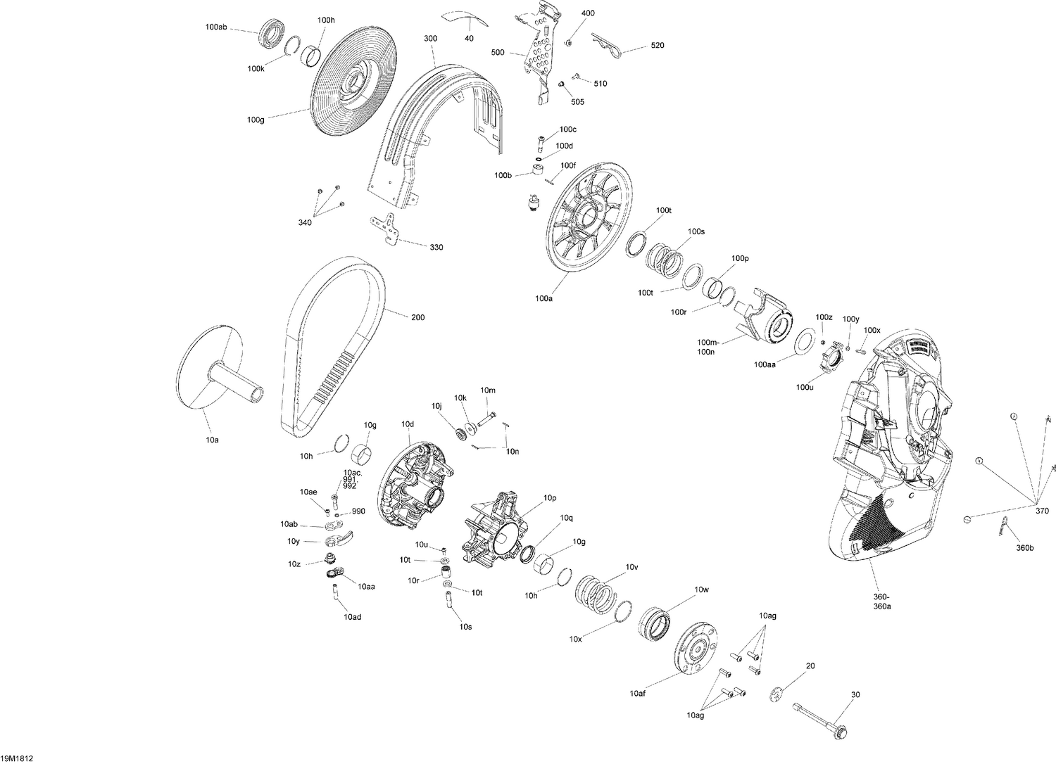 05- Pulley MXZ X - 600R ETEC