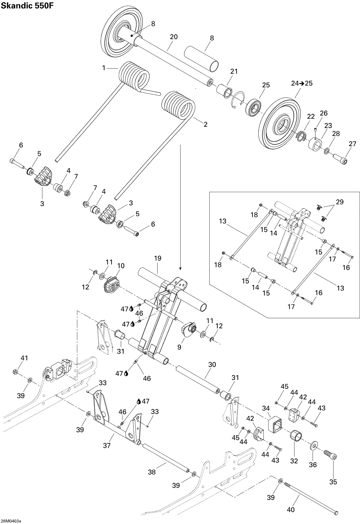 08- Rear Arm SKANDIC 550F