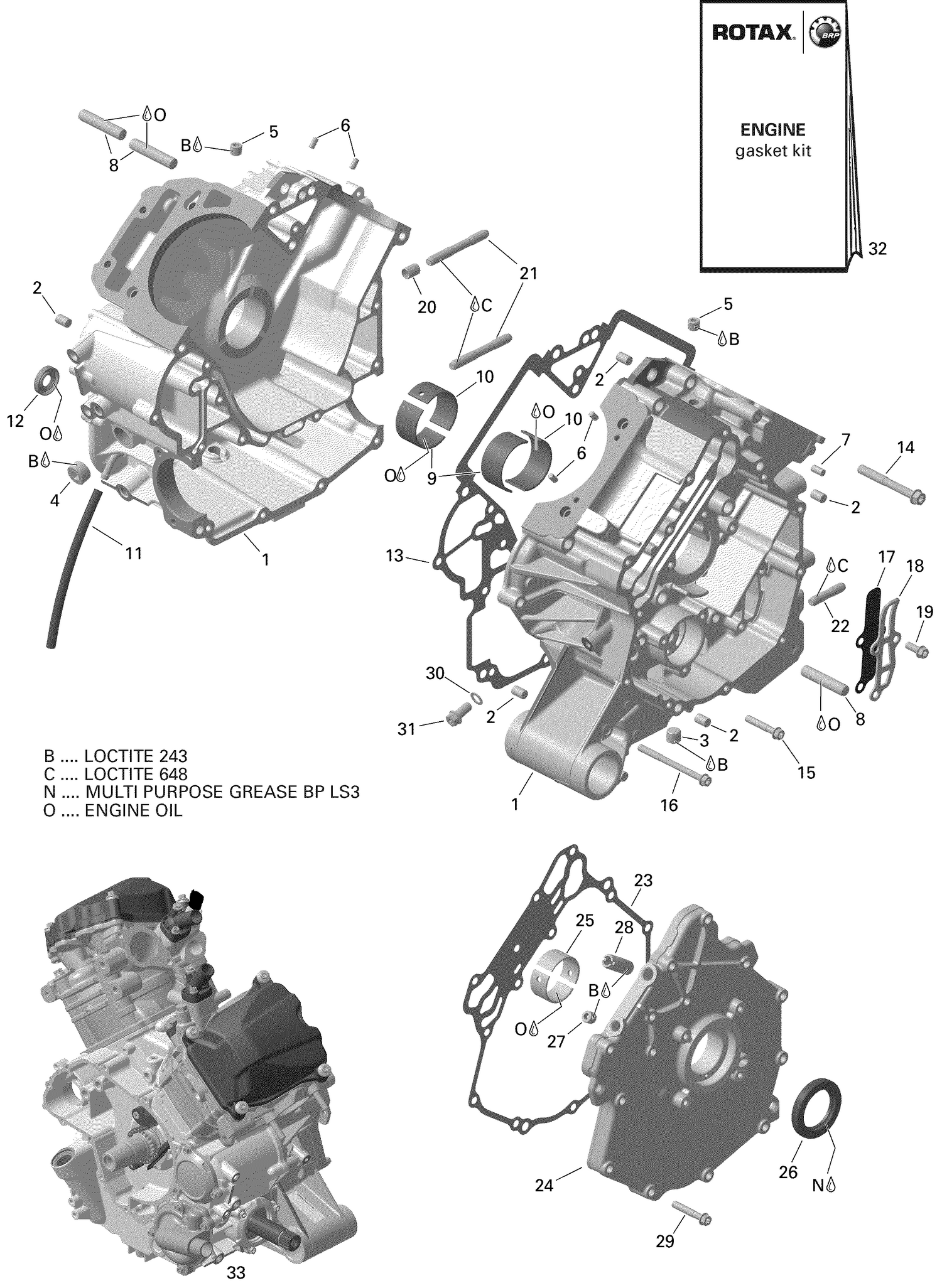 01- Crankcase Version 1 XT