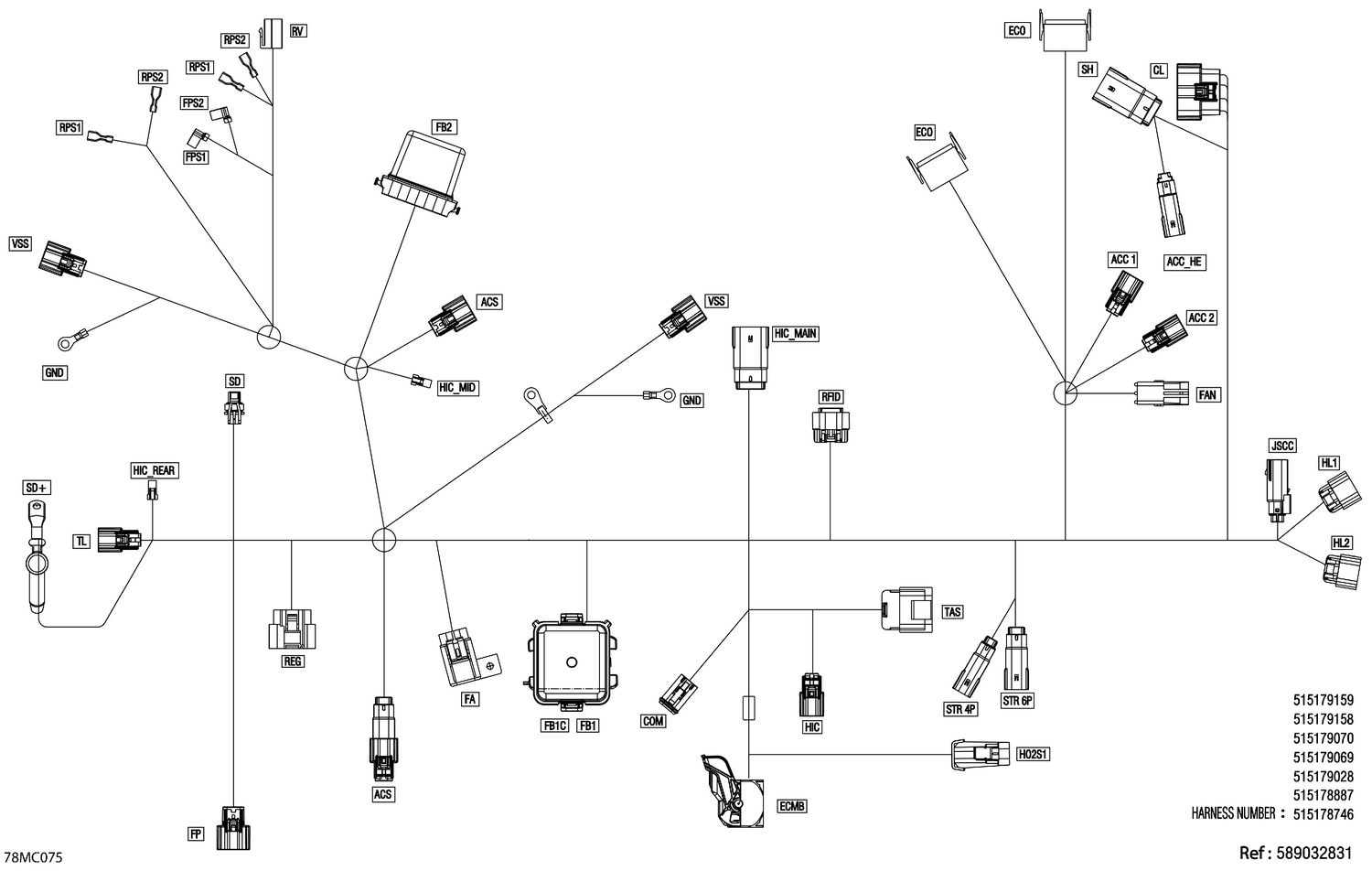 08- Electric - Main Harness - 515179028