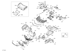 09- Body And Accessories 6x6 Max - 1000 Efi - Pure Magnesium  -  Front Schematic