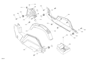 07- Cab Interior - Center Console Schematic