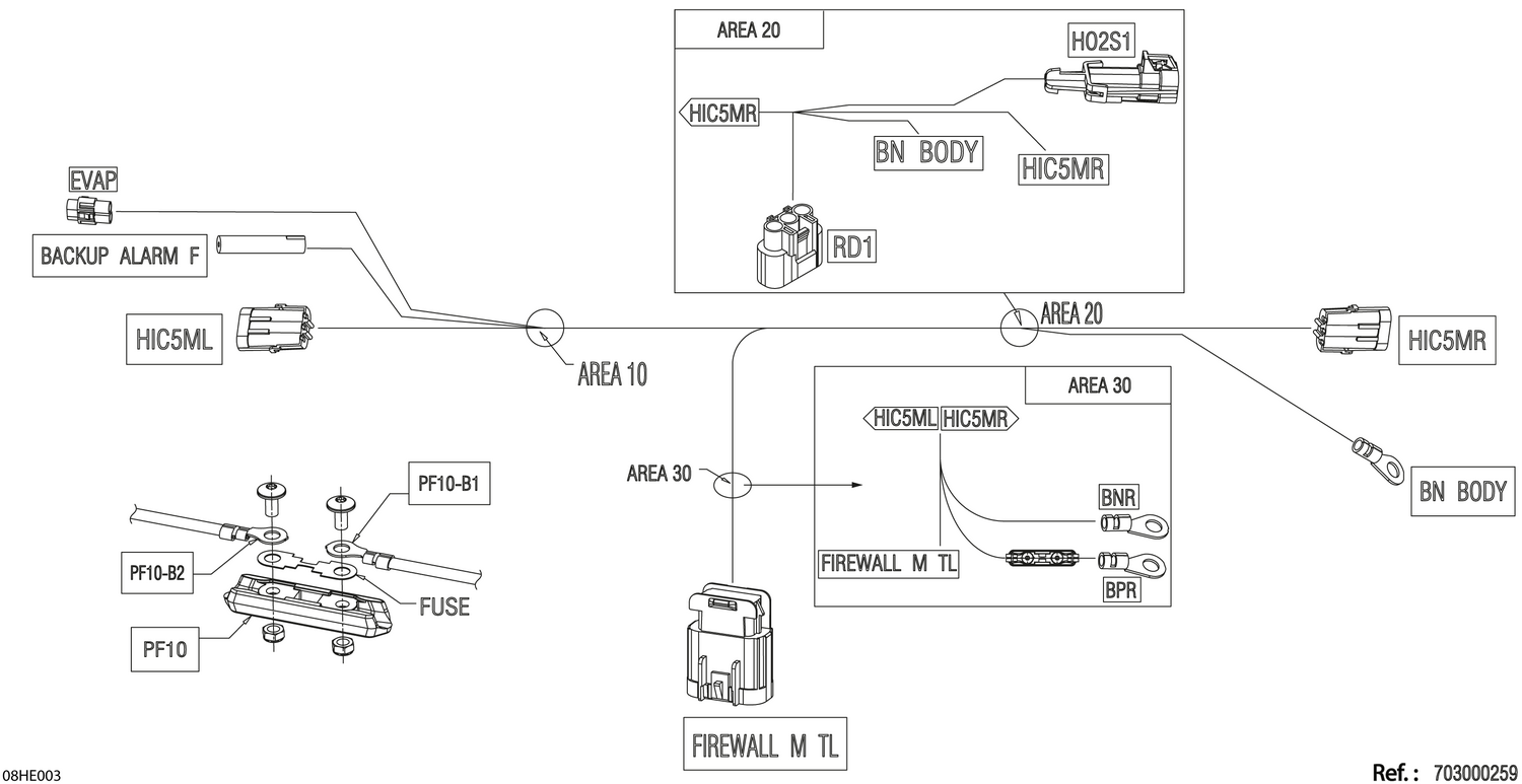 08- Electric - Junction Wiring Harness - 710007036