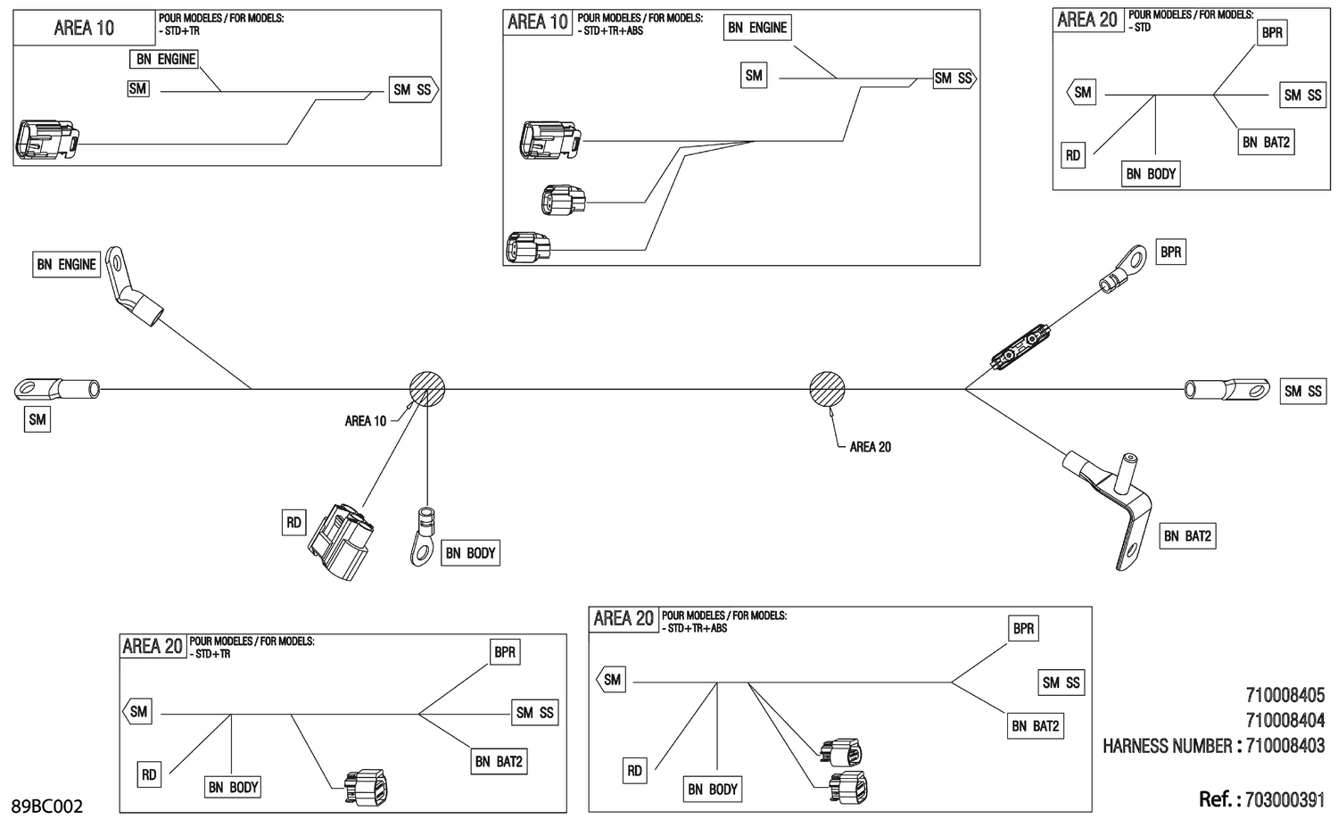 08- Electric - Voltage Regulator Wiring Harness - 710008403