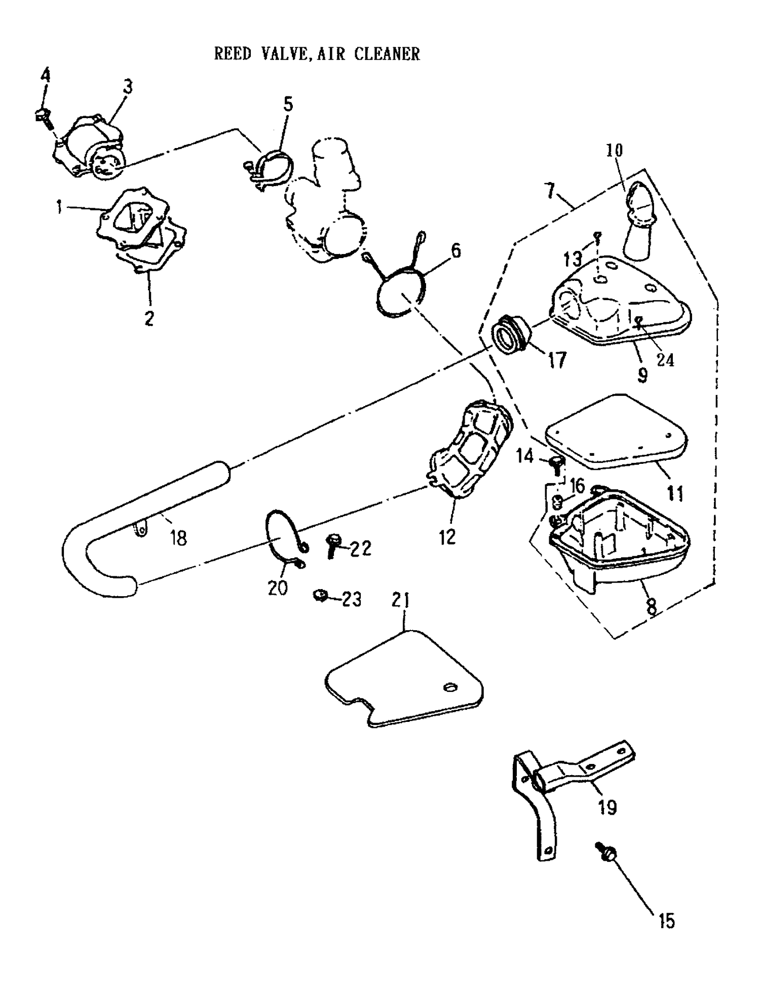 01- Reed Valve, Air Cleaner 170-05