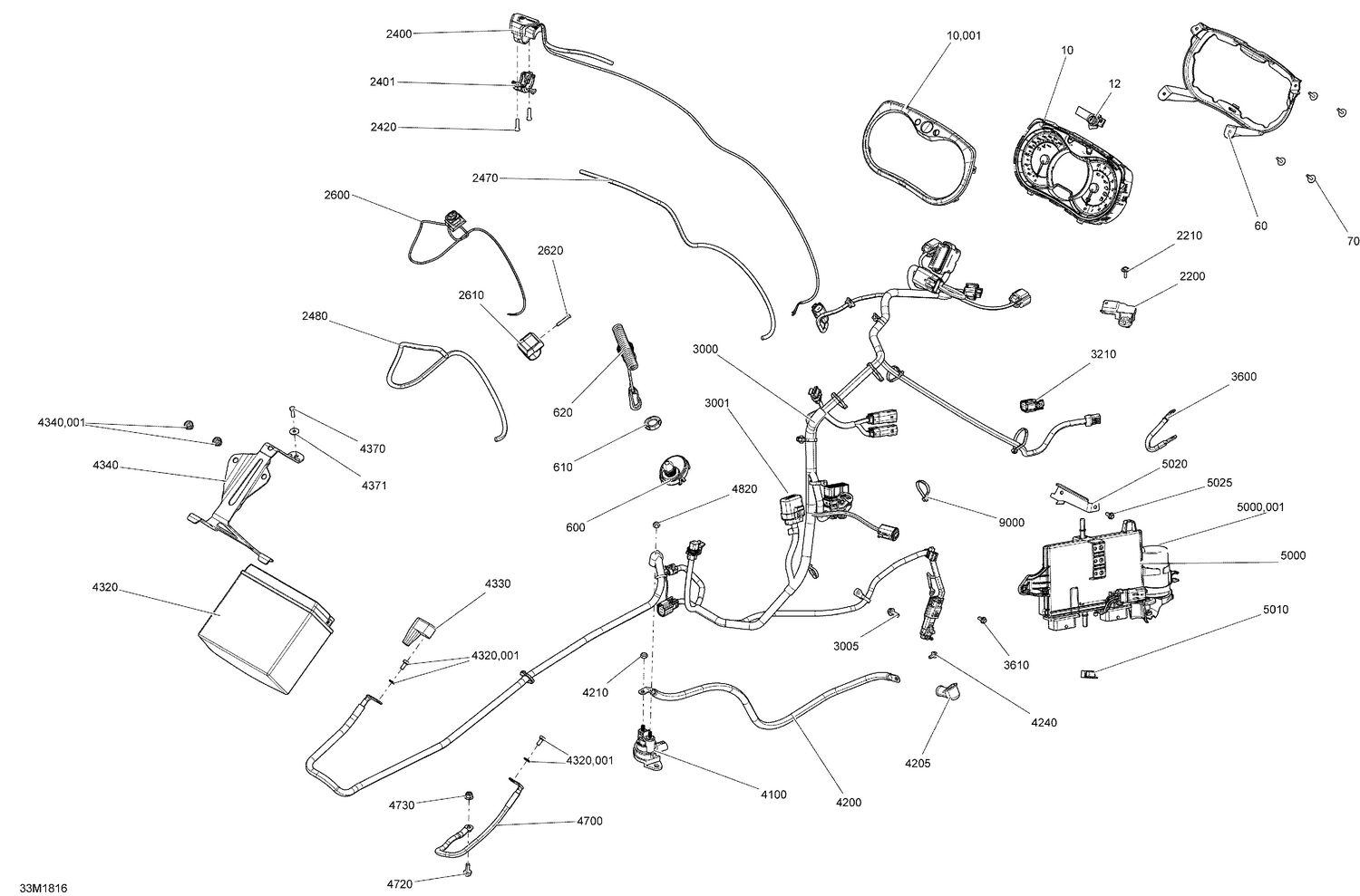 10- Electrical System Renegade - 850 E-TEC - Package BackCountry, BackCountry X