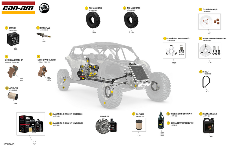 2026 Can-Am Maverick X3 Max X RC Turbo RR 72 OEM Parts