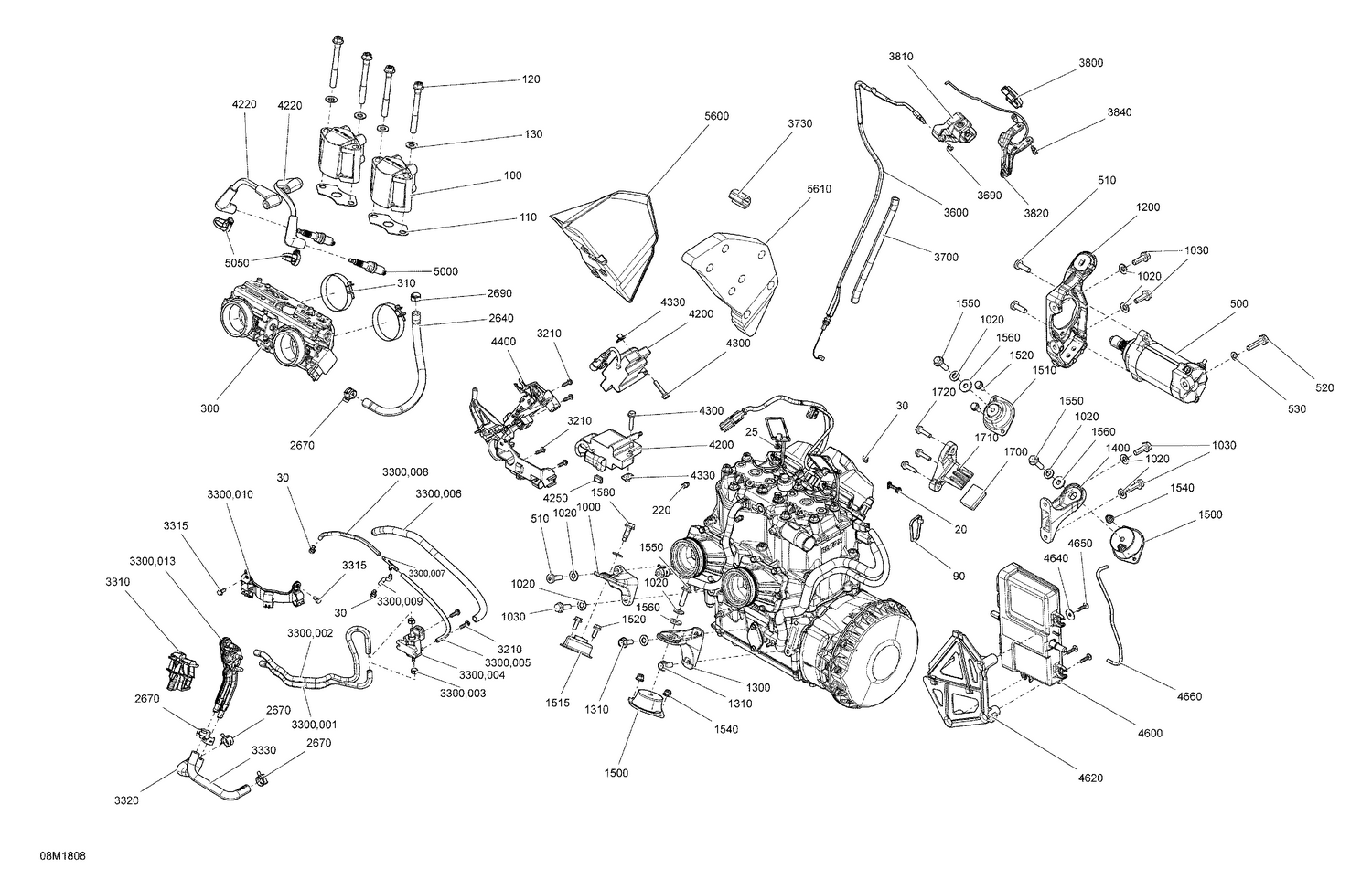 01- Engine MXZ - 600HO E-TEC - Package Blizzard