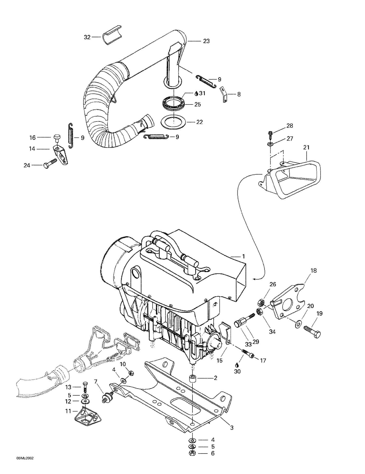 01- Engine Support And Muffler
