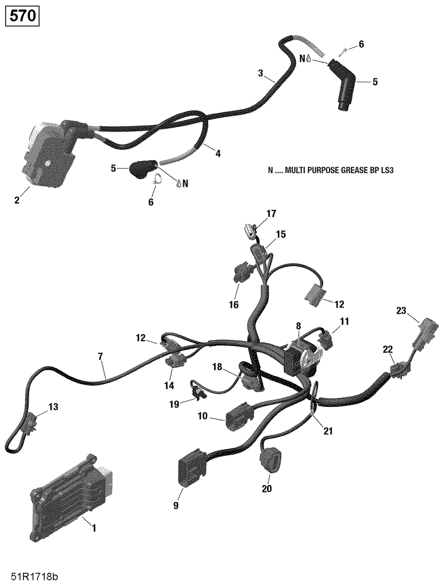 10- Engine Harness and Electronic Module - 570 EFI (Package PRO)