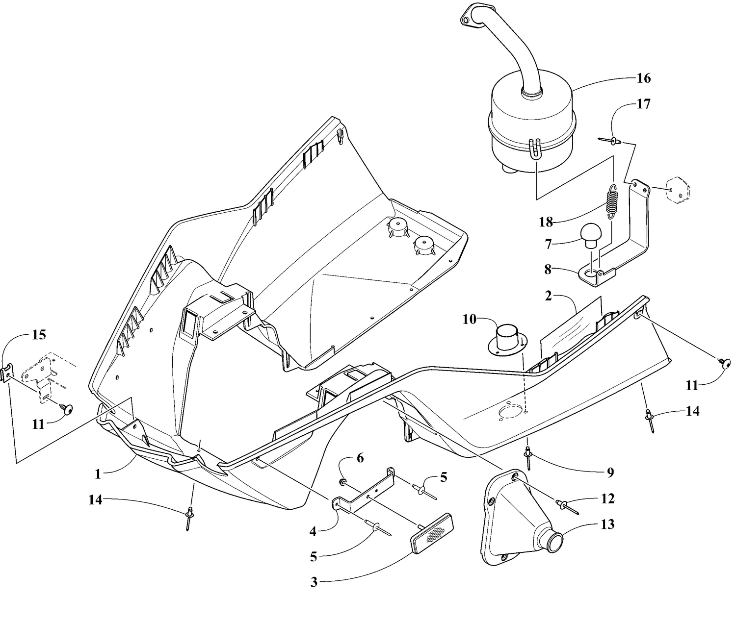 Bottom Pan and Exhaust