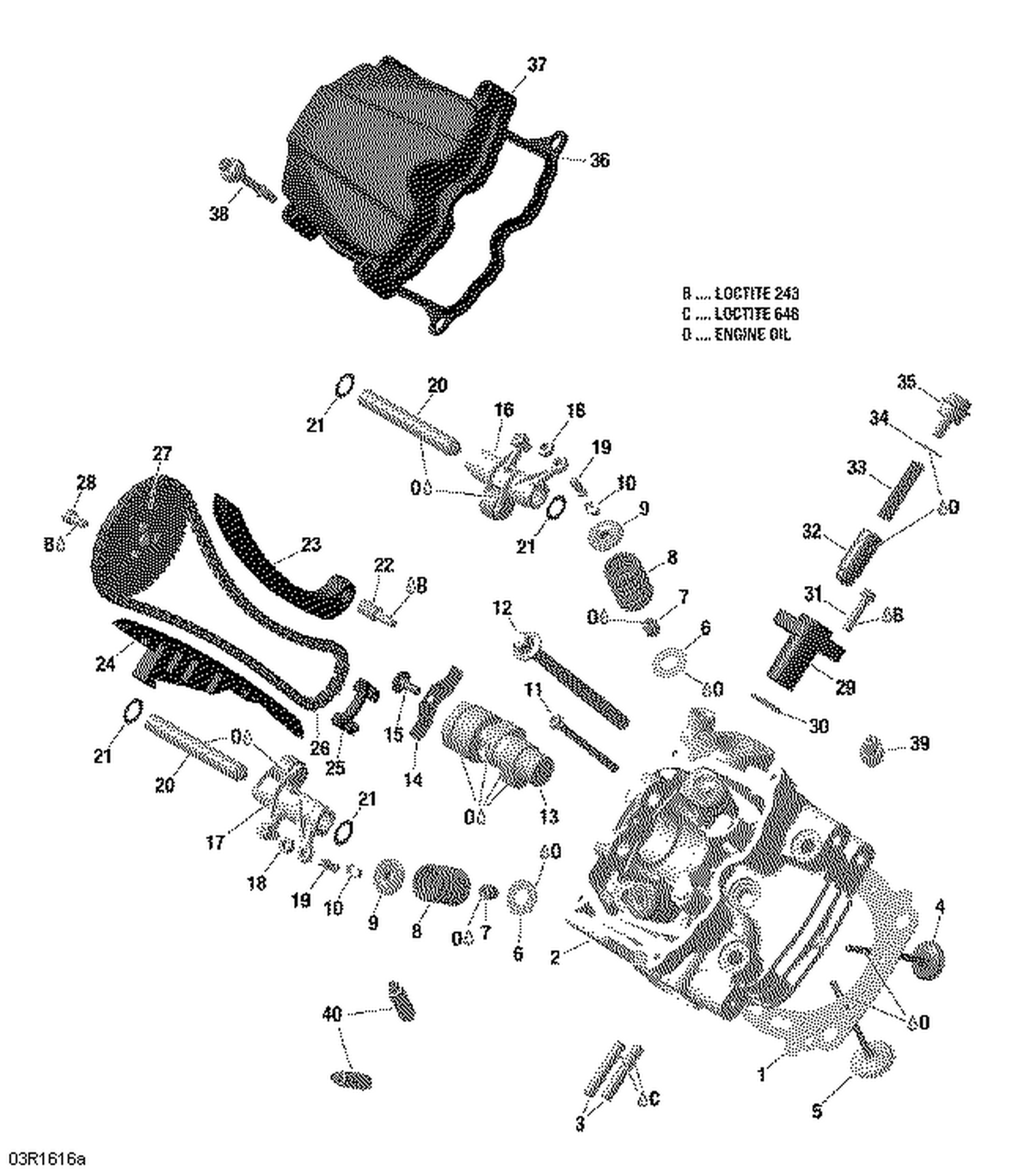 01- Cylinder Head, Front - 650 EFI