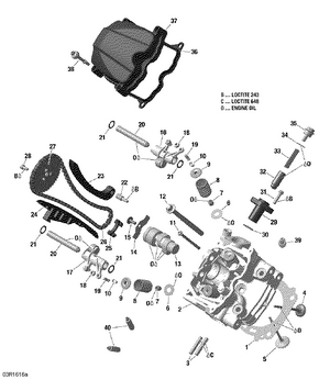 01- Cylinder Head, Front - 650 Efi Schematic