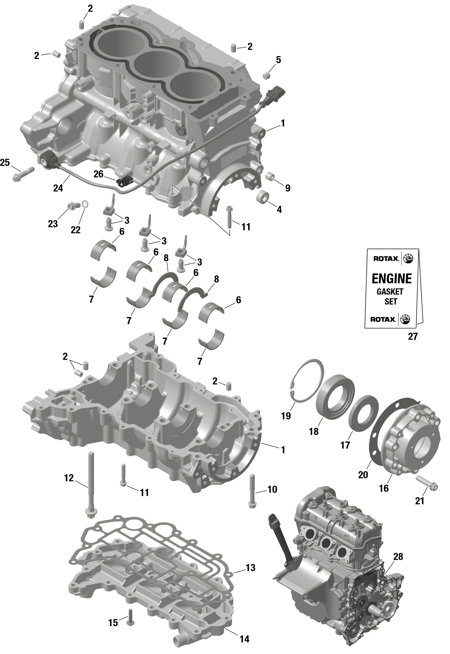 01- ROTAX - Crankcase