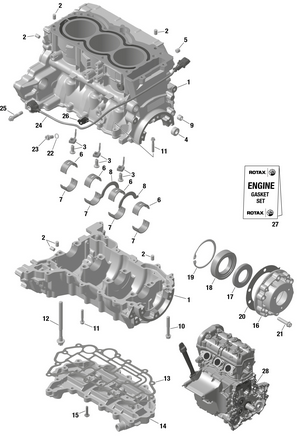 01- Rotax - Crankcase Schematic