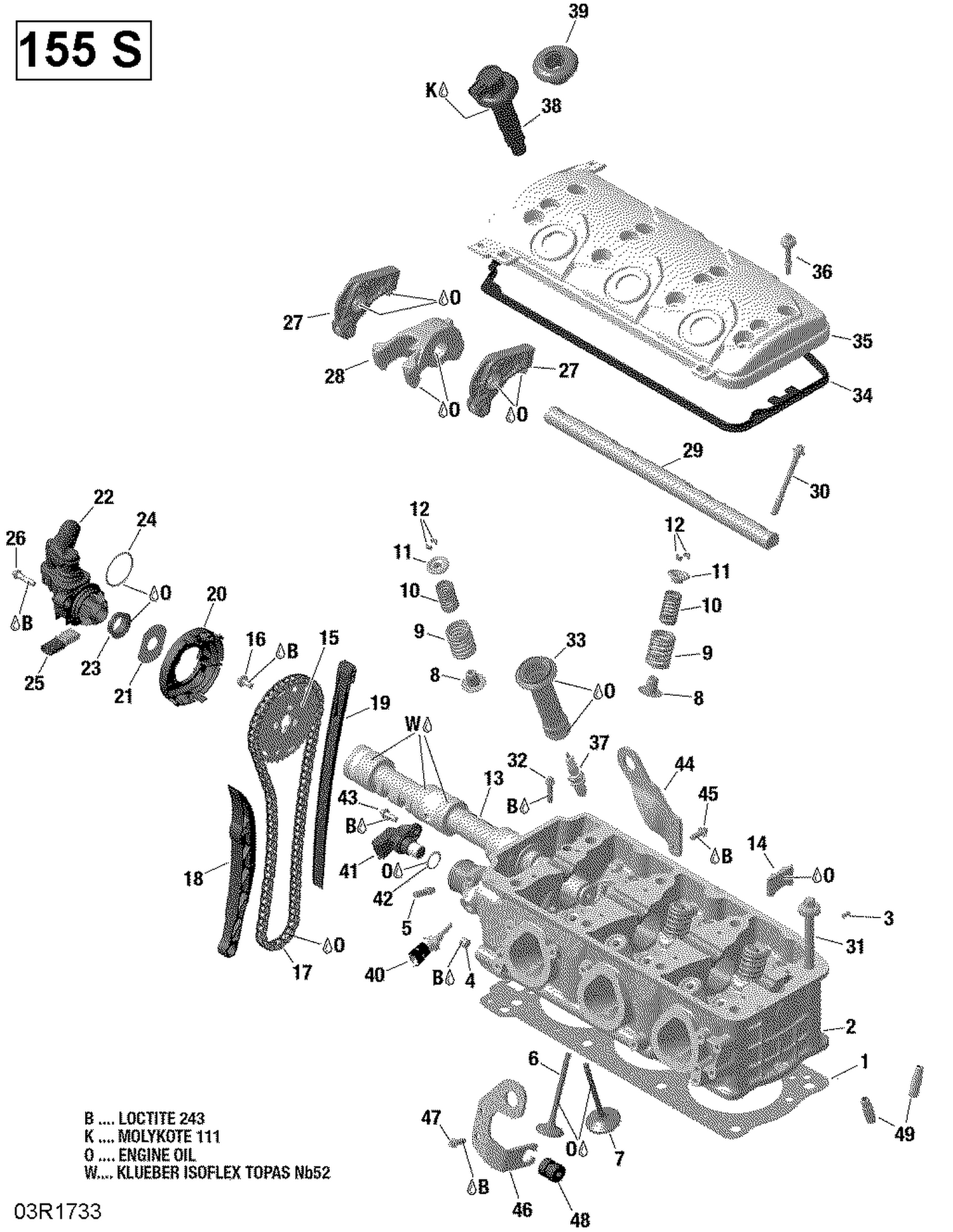 01- Cylinder Head - 155 Model With Suspension