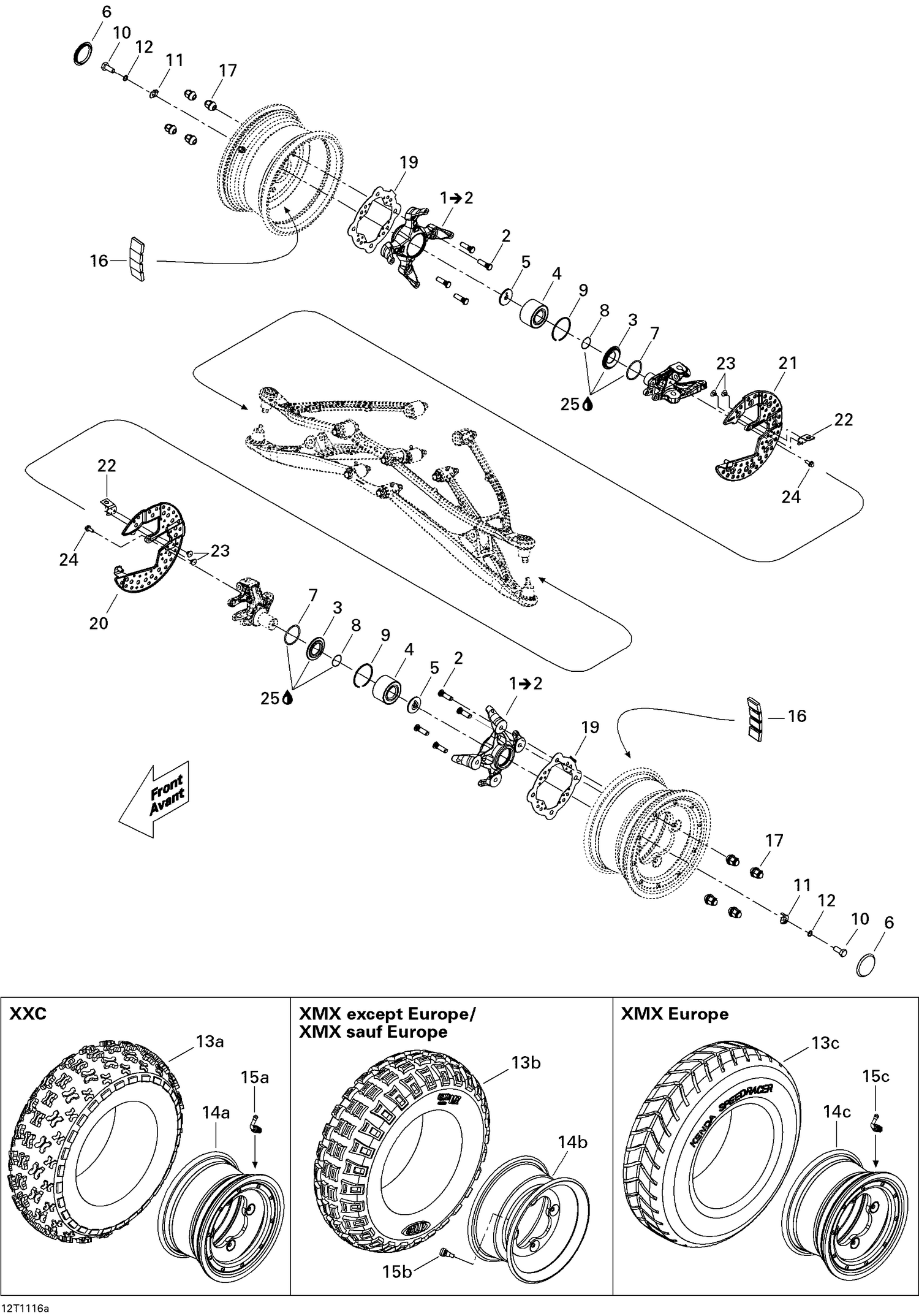 07- Drive System, Front Xmx Europe