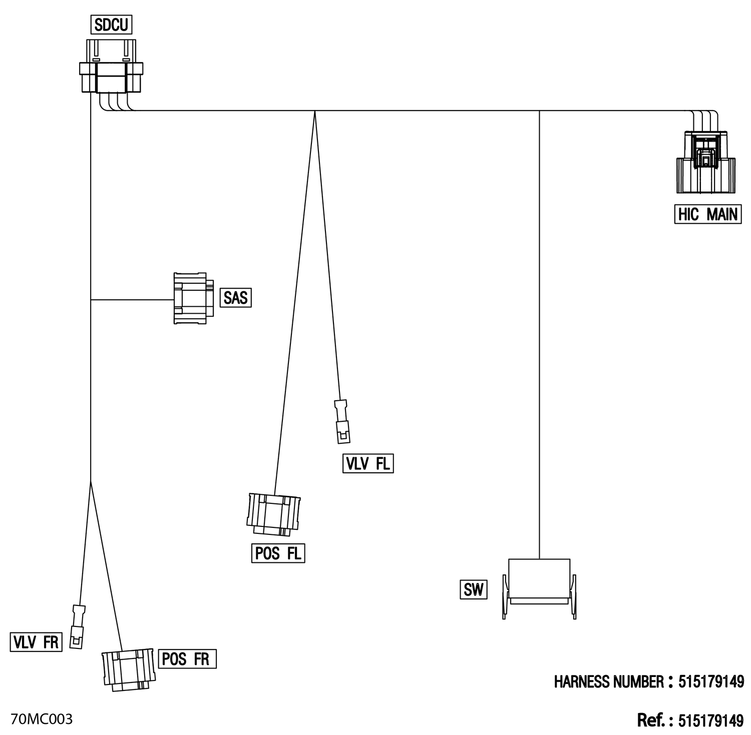 08- Electric - Suspension Wiring Harness - 515179149