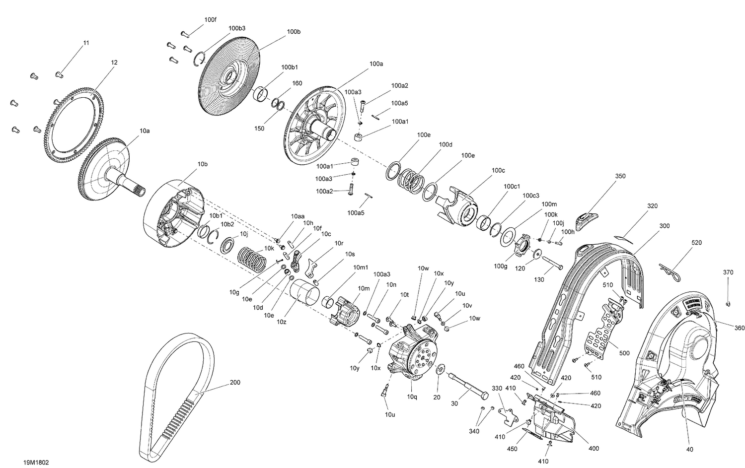 05- Pulley MXZ - 600 CARB