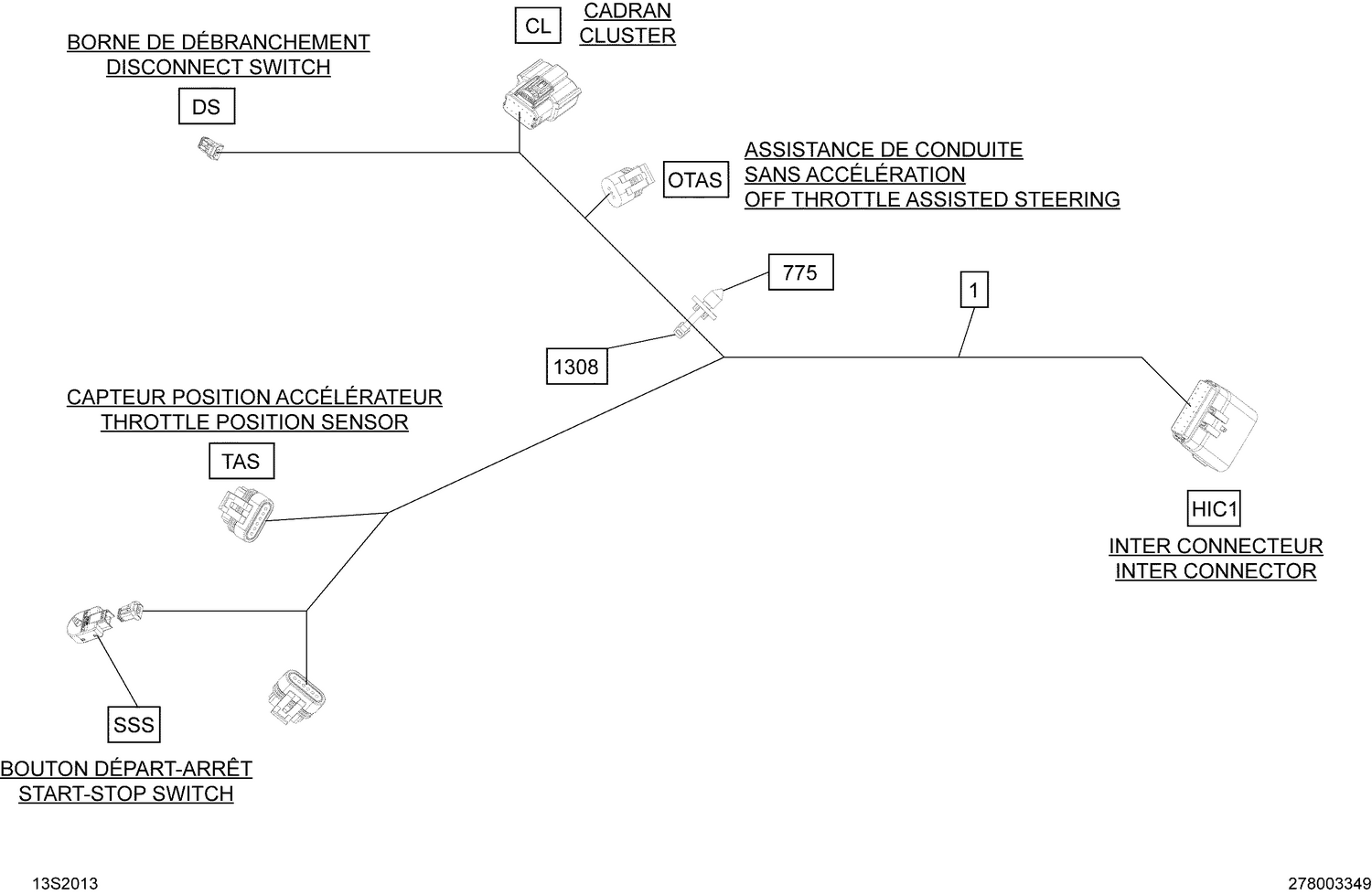 10- Electrical Harness Steering 278003349 Base Without IBR