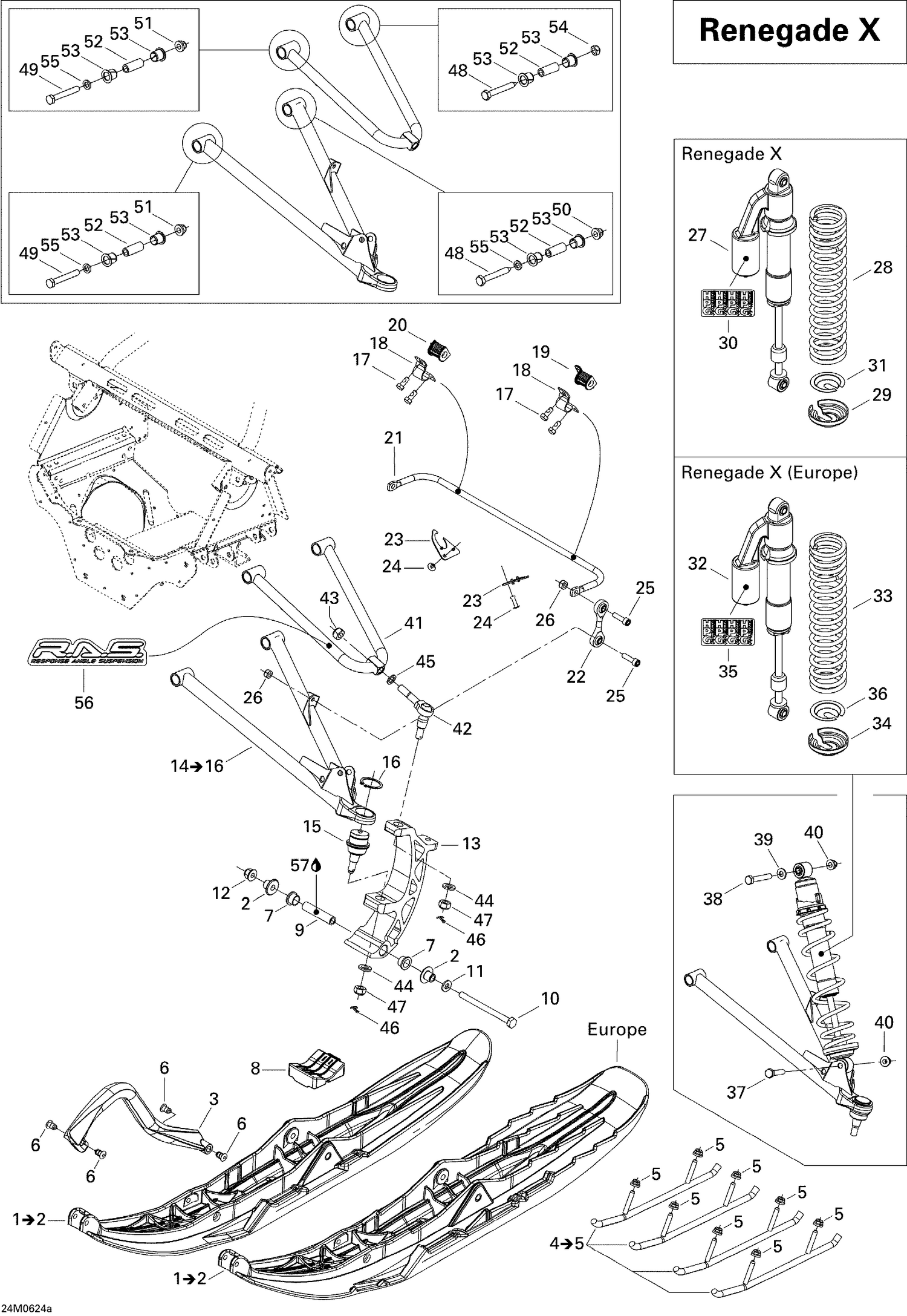 07- Front Suspension And Ski Renegade X