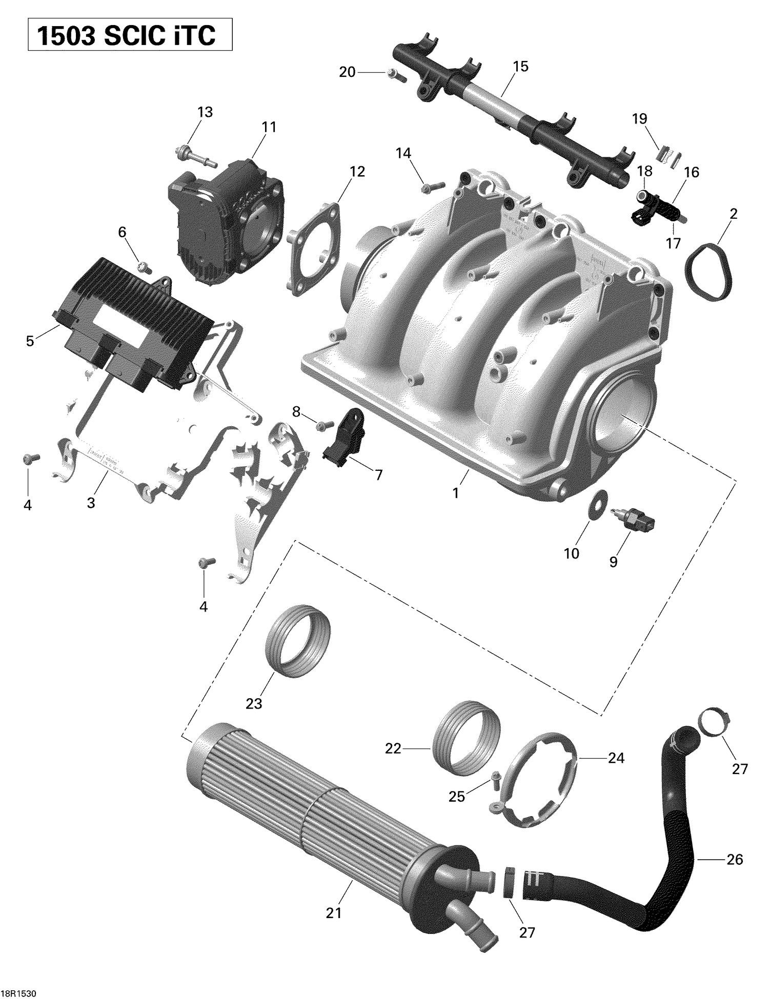 02- Air Intake Manifold And Throttle Body _18R1530