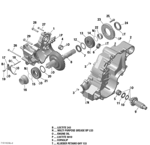 01- Gear Box Output Shaft - 650 Efi Schematic