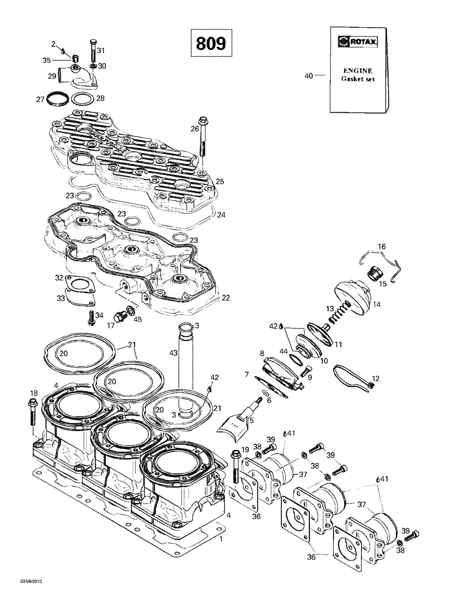 01- Cylinder, Exhaust Manifold (809)