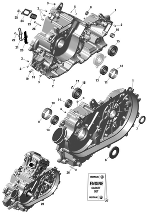 01- Rotax - Crankcase Schematic