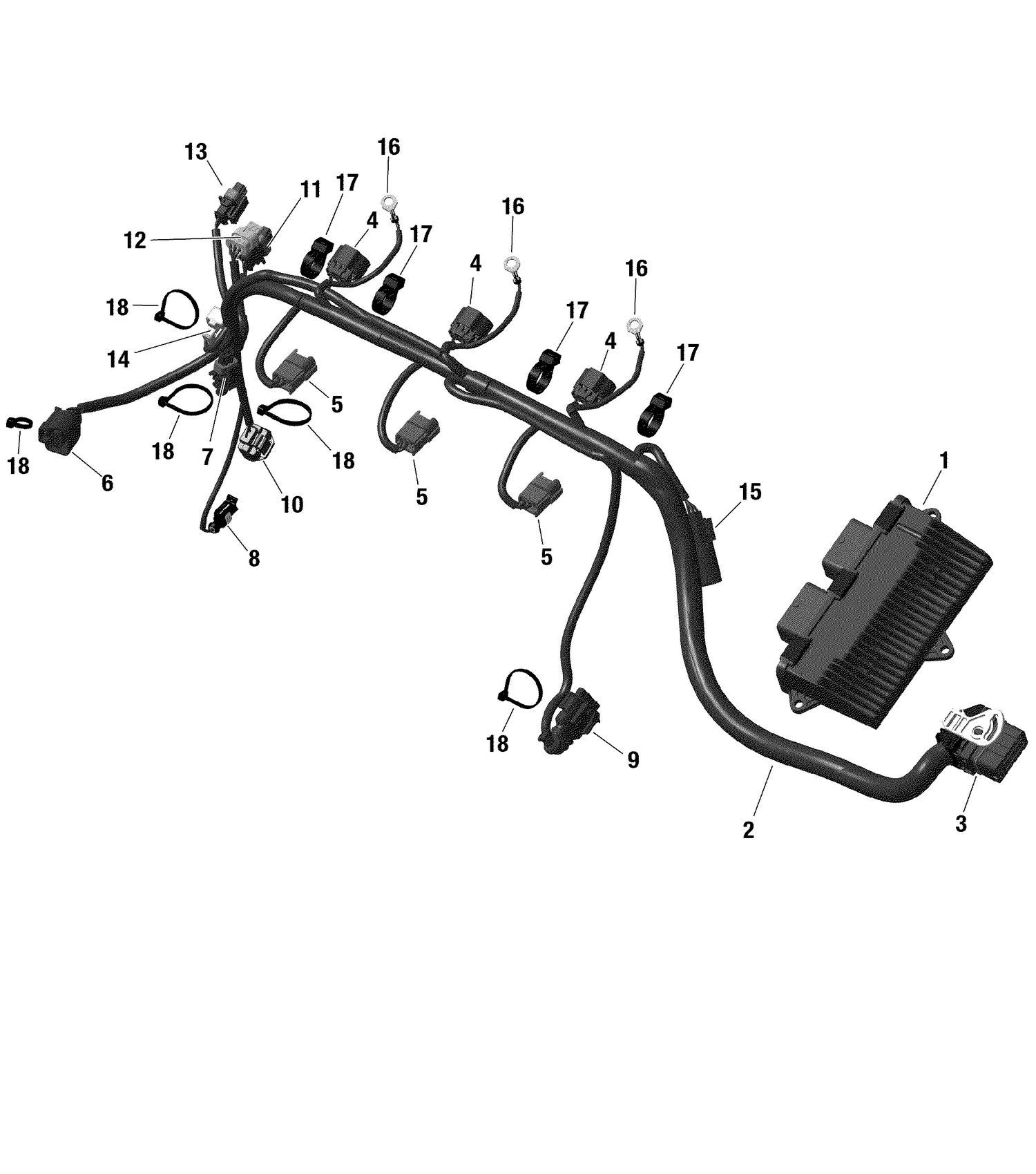 10- Electric - Engine Harness - 170HP