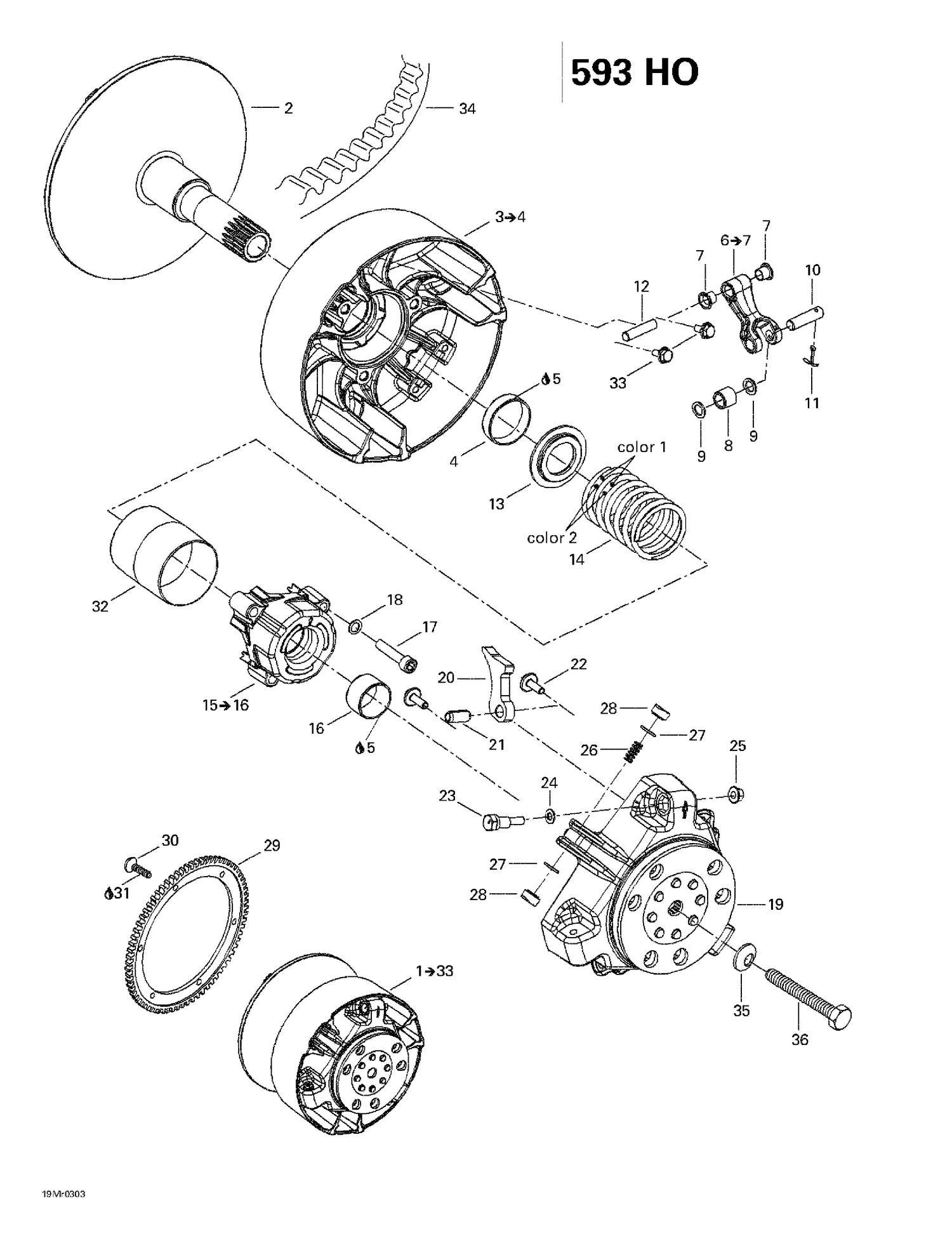 05- Drive Pulley (593 HO)