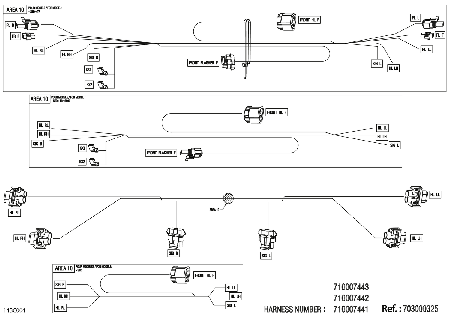 08- Electric - Front Wiring Harness - 710007442