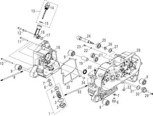 02- Engine - Crankcase Schematic