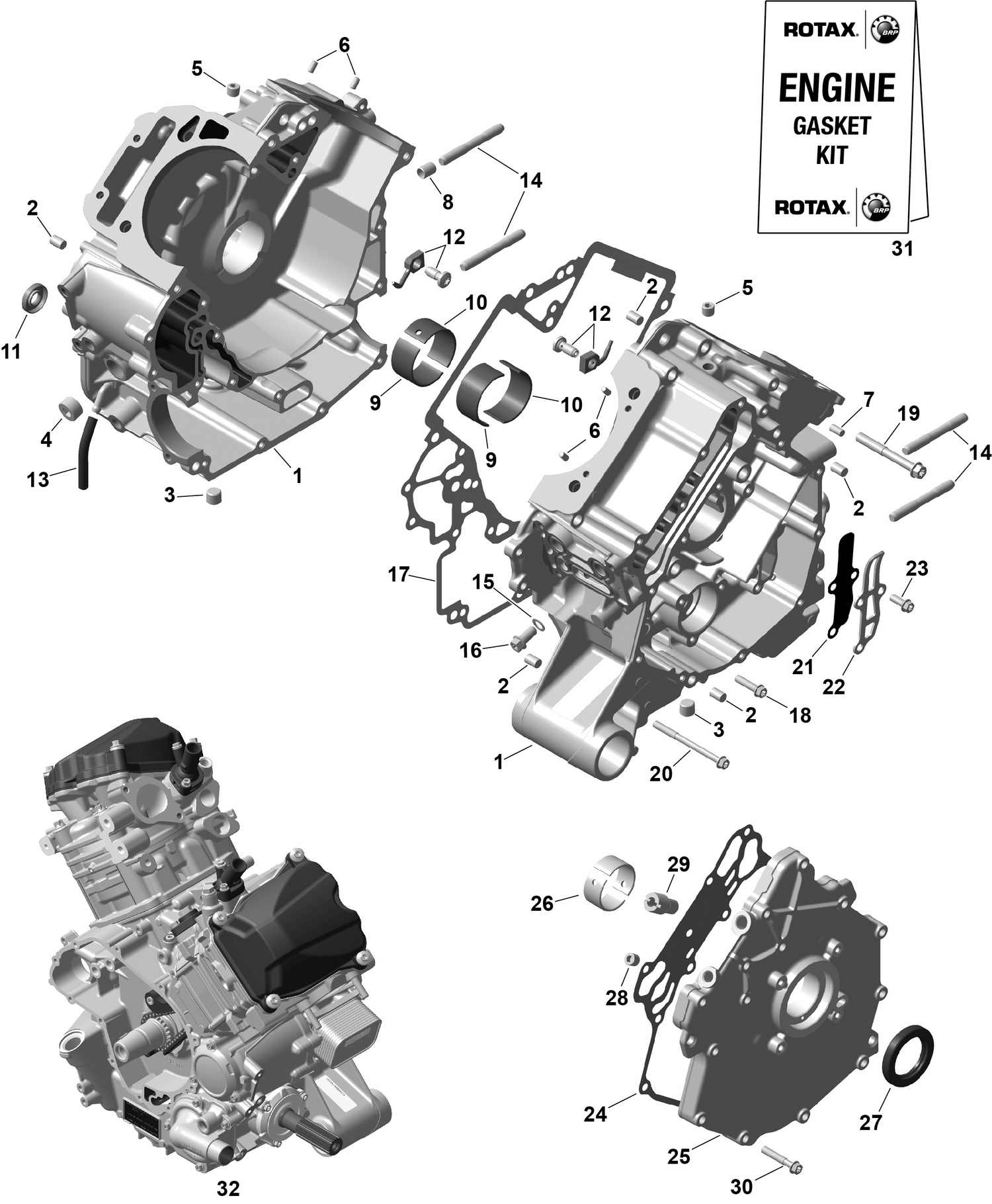 01- ROTAX - Crankcase