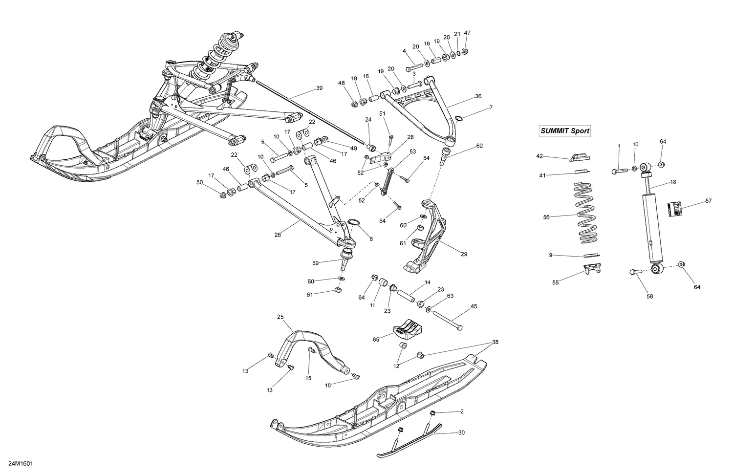 07- Front Suspension And Ski  - 600 CARB