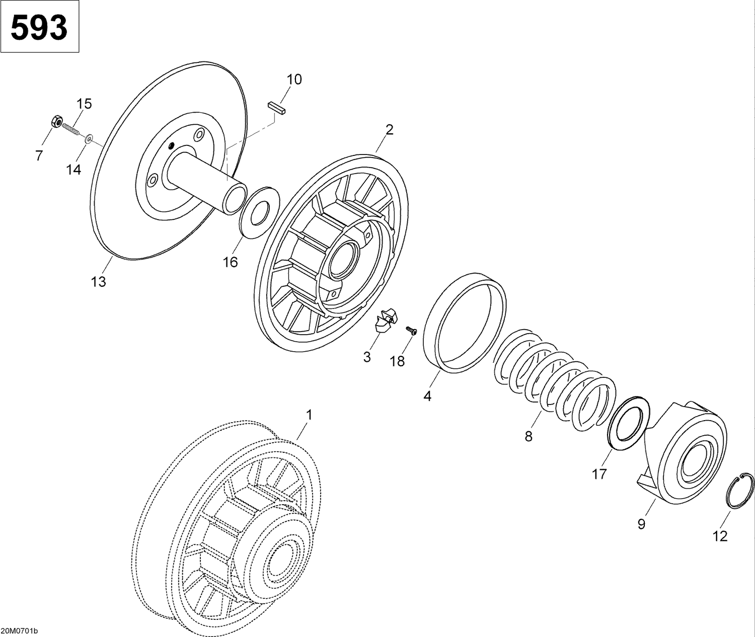 05- Driven Pulley 600 SUV