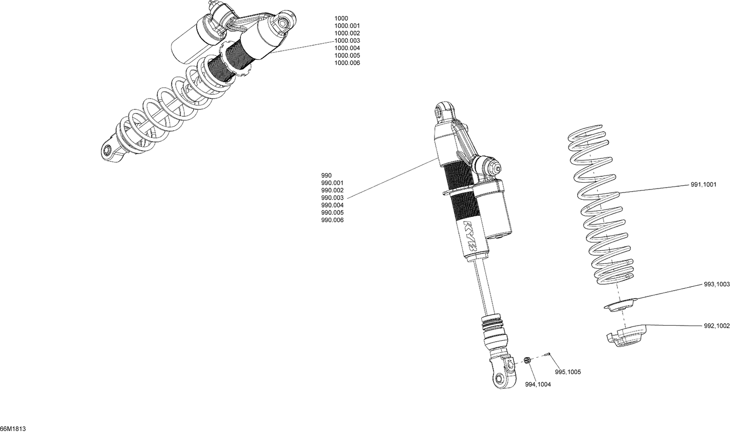 07- Front Shocks MXZ - 600 RS