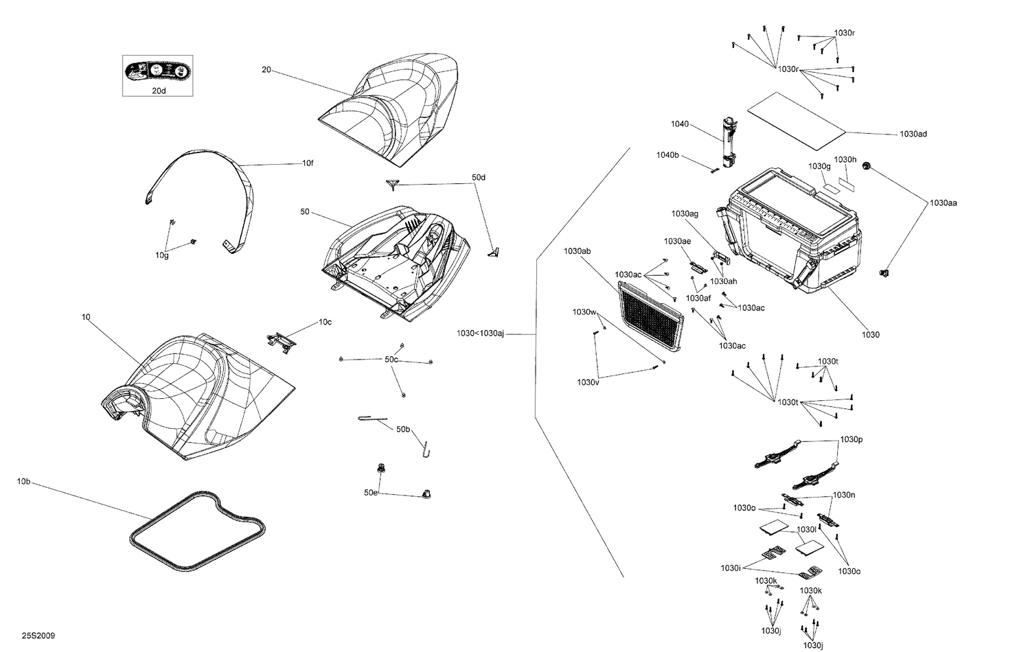 09- Seat - Footrests and Cooler