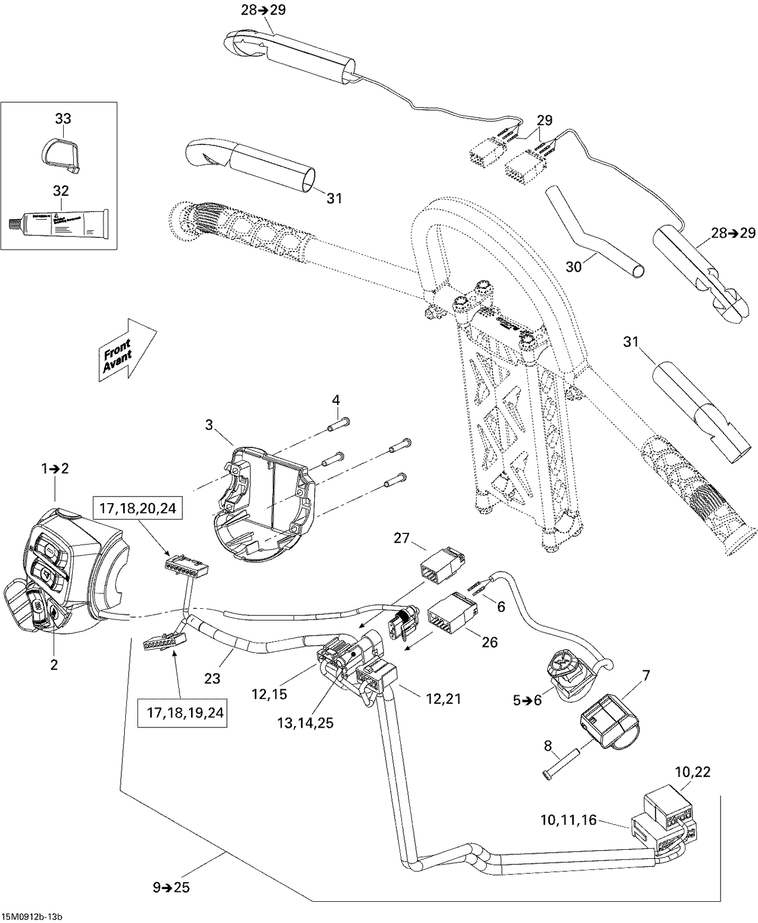 10- Steering Wiring Harness 600 HO