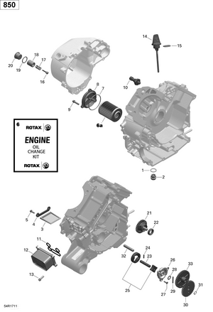 01- Rotax - Engine Lubrication - 850 Efi Schematic