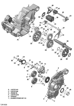 01- Gear Box And Components - 650 Efi Schematic