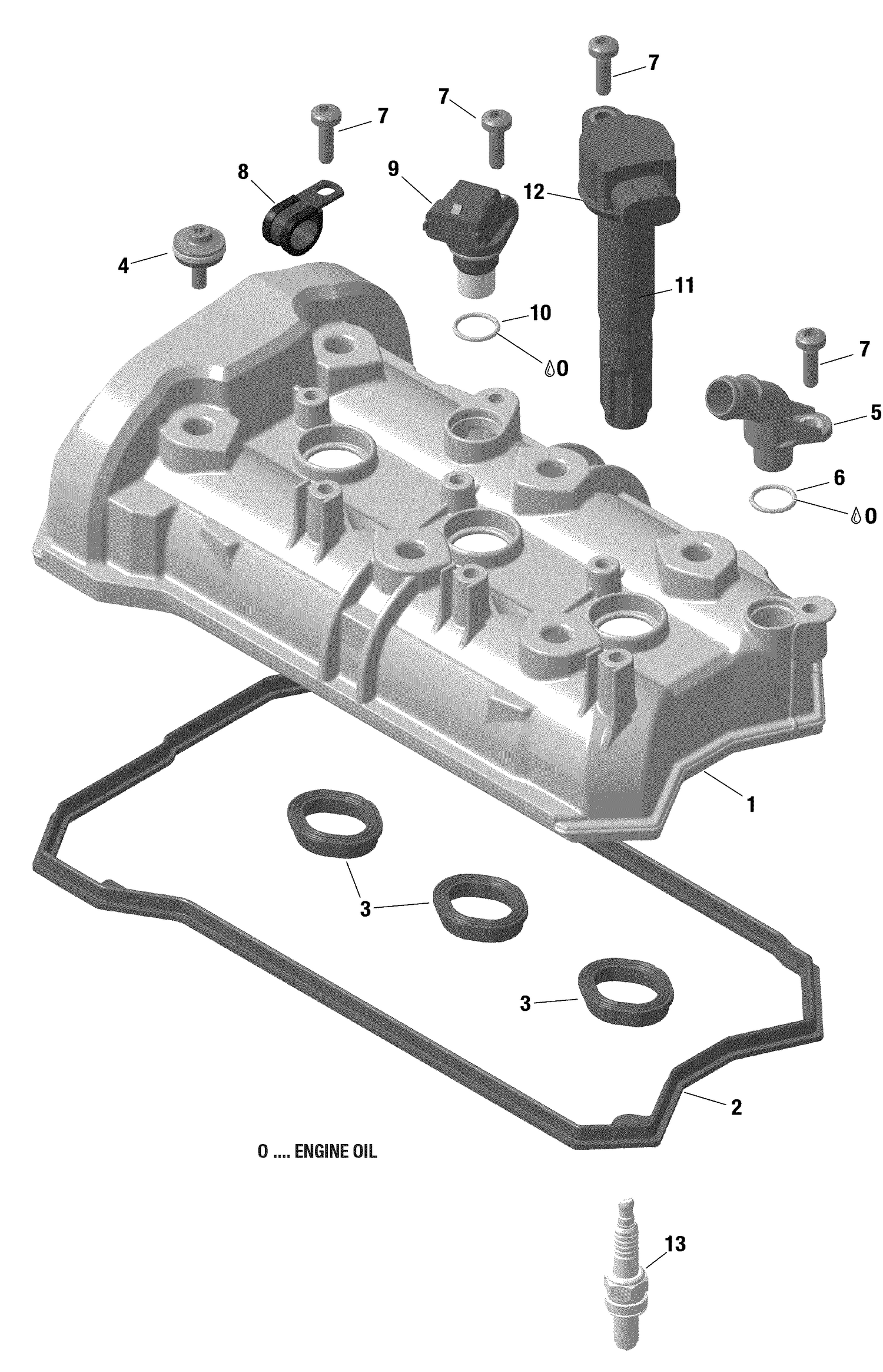 01- Engine - Valve Cover - 900 ACE
